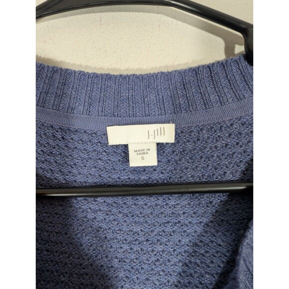 J Jill Womens Blue Long Sleeve Knit Button up Cardigan Sz S Mature Classic Quiet - Picture 5 of 7